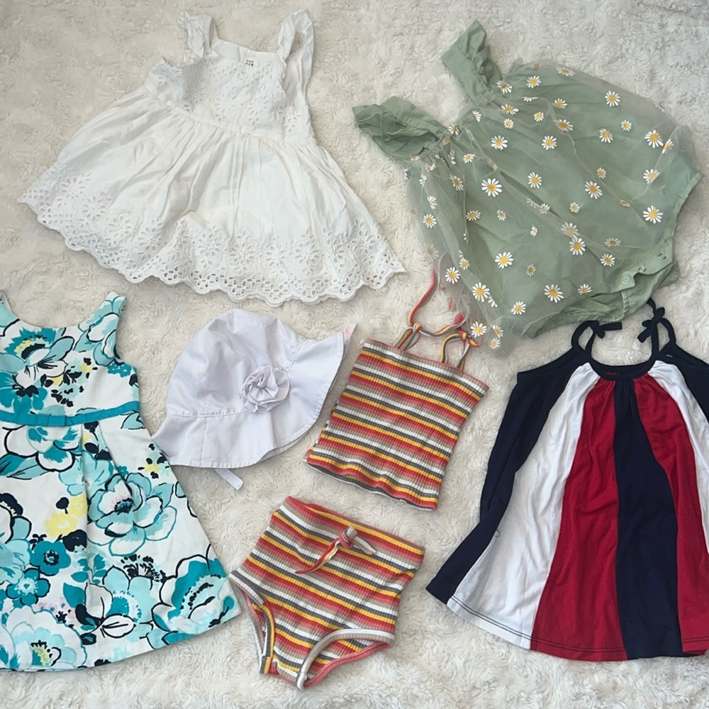 12-18m bundle summer dress dresses two piece tank snaps